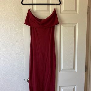 Red Off the Shoulders Dress